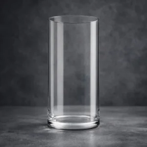 Florero cilíndrico de cristal minimalista