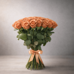 Ramo rosas durazno premium