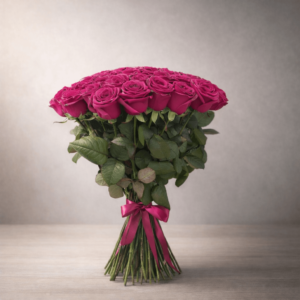 Ramo 50 rosas fucsia premium